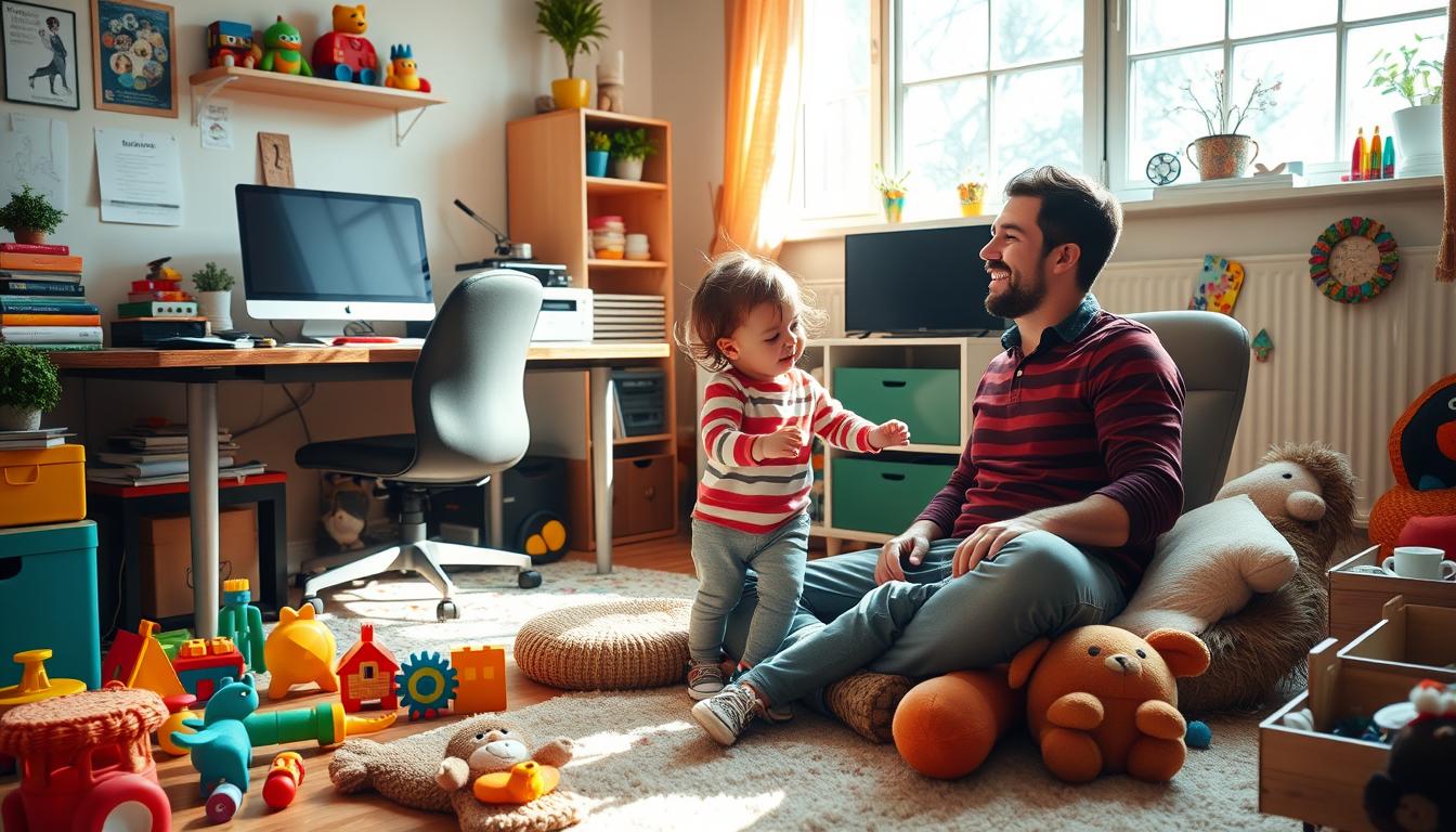 Childcare solutions for work-from-home dads