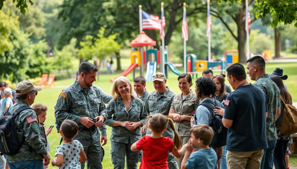 Military families networking