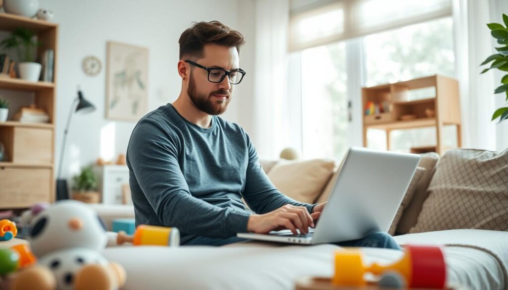 Work at home dad balancing career and family