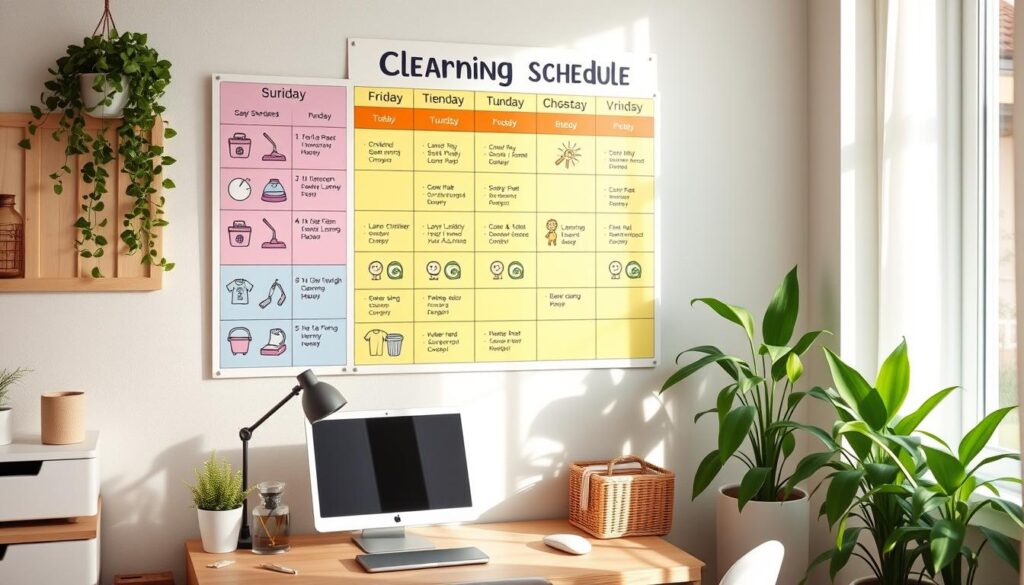 cleaning schedule for moms