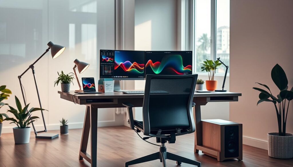 remote work desk setup