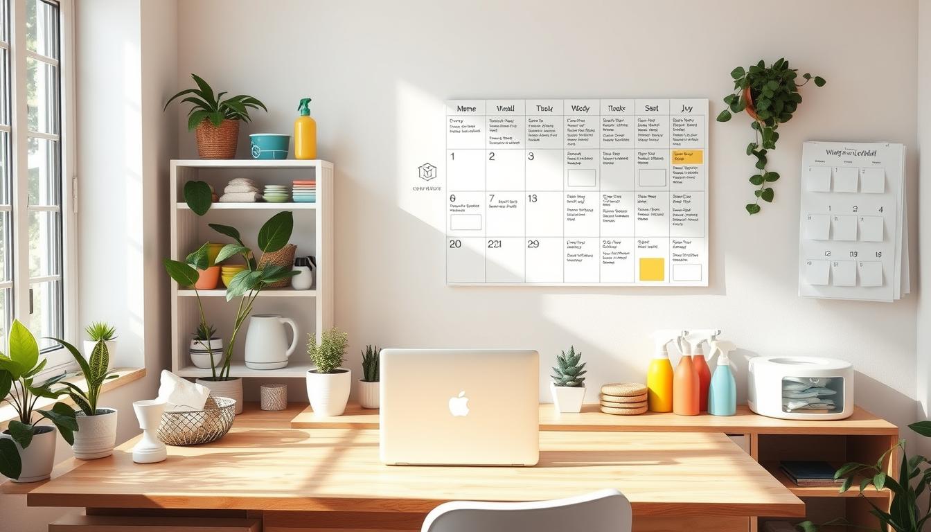 work from home mom cleaning schedule